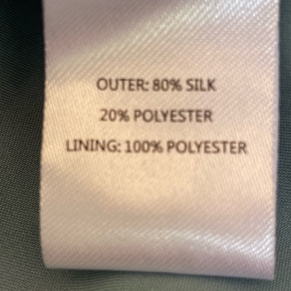 SALONI Blue Red White Print Flocked ANITA Ruffle Silk Maxi - Picture 4 of 6